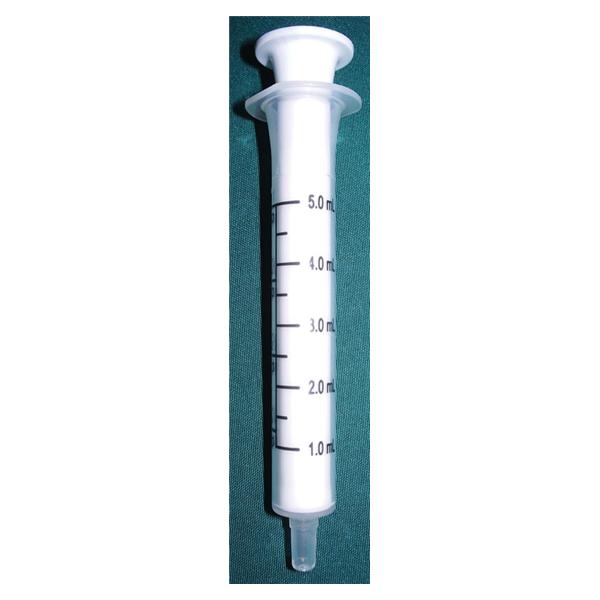Dispenser Syringe Plastic 5mL Transparent 50/Pk